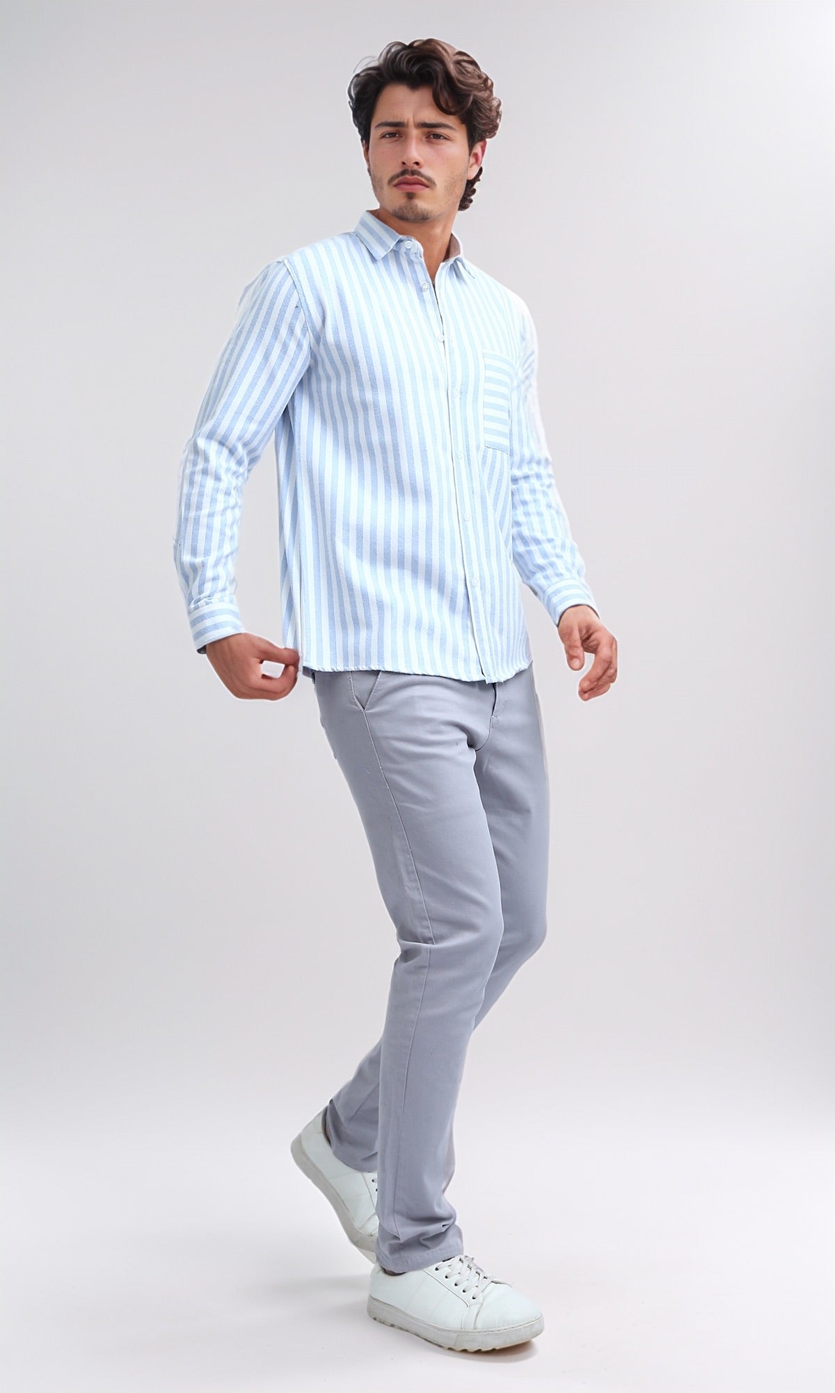 O201050 - Regular Fit Gabardine Pants - Silver