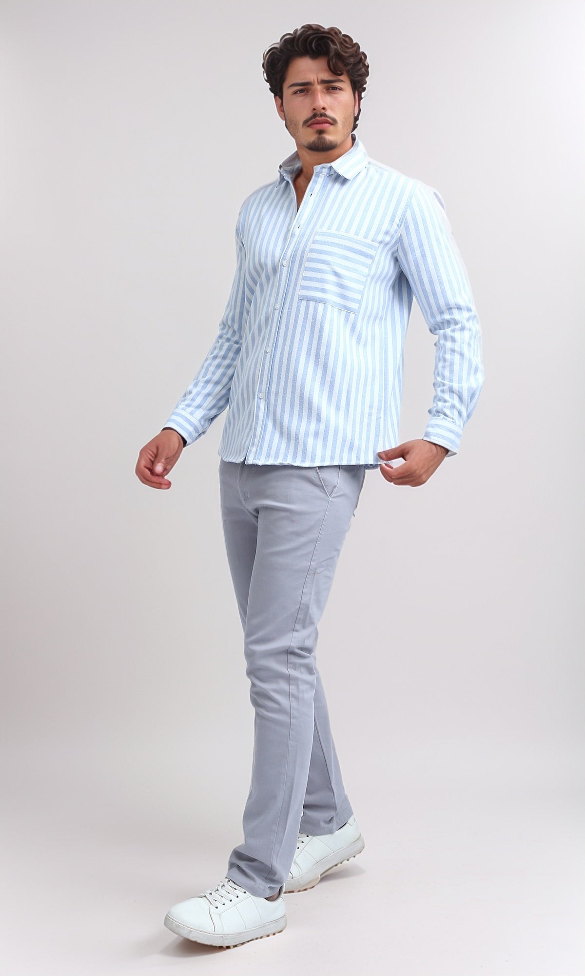 O201050 - Regular Fit Gabardine Pants - Silver