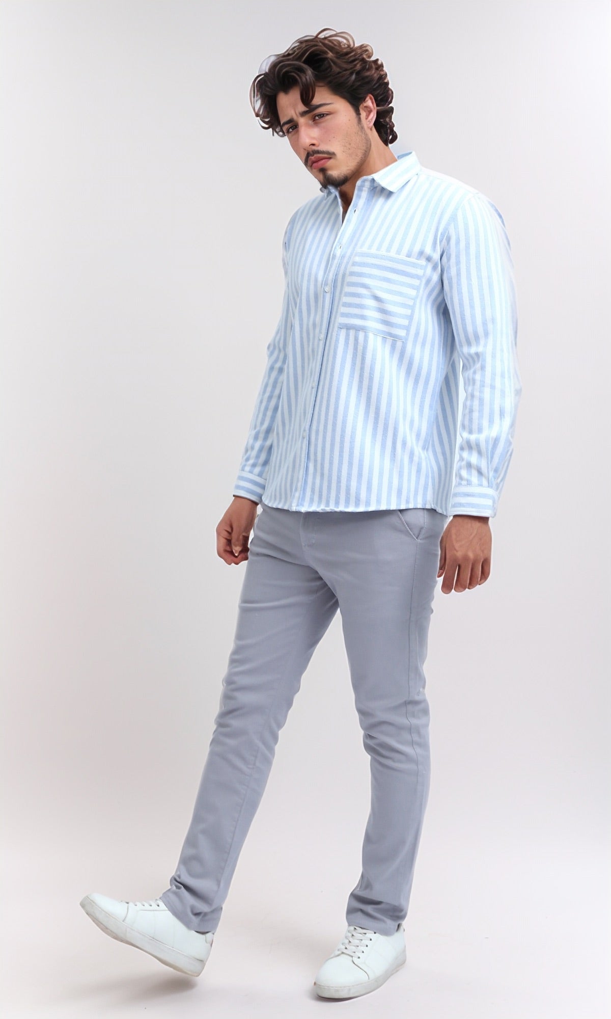 O201050 - Regular Fit Gabardine Pants - Silver