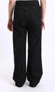 O201060-Solid Wide Leg Jeans - Black
