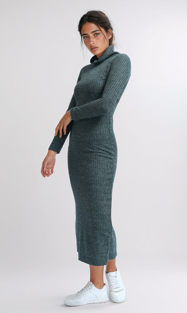 O201120 - Feminine Maxi Dress - Dark Petroleum