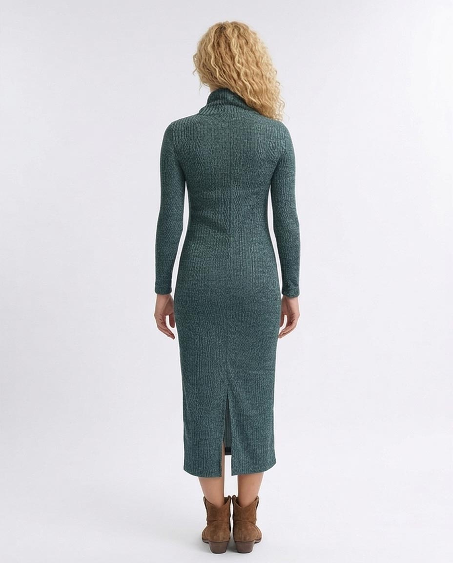 O201120 - Feminine Maxi Dress - Dark Petroleum