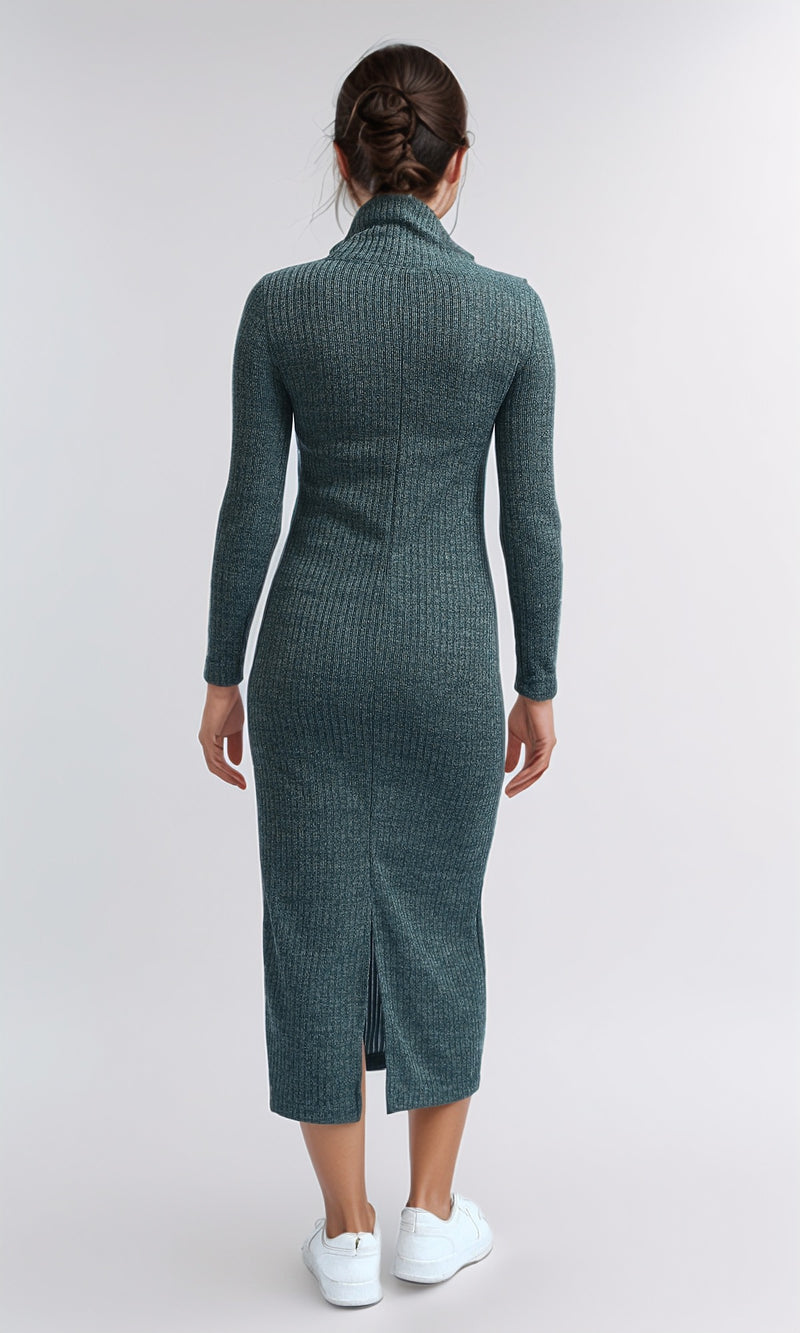 O201120 - Feminine Maxi Dress - Dark Petroleum