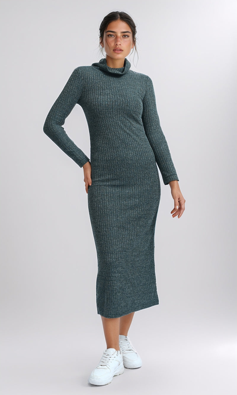 O201120 - Feminine Maxi Dress - Dark Petroleum