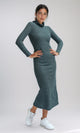 O201120 - Feminine Maxi Dress - Dark Petroleum