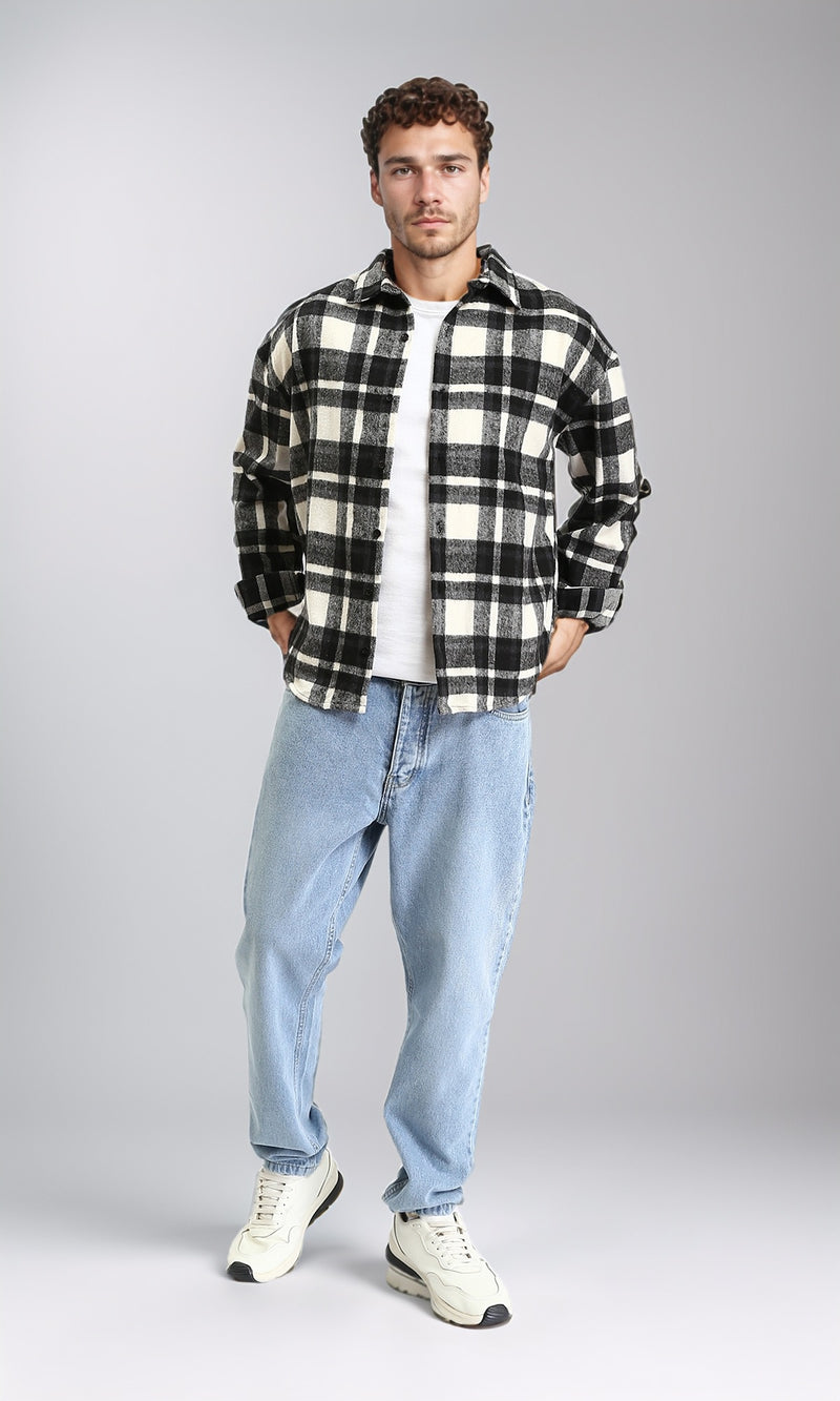 O201125 - Solid Mom-Fit Casual Jeans - Light Blue