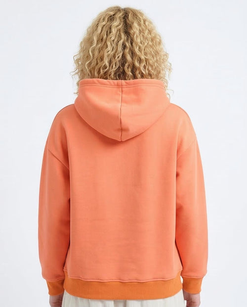 RAVIN Women’s "Pisces: Grateful" Oversized Graphic Hoodie – Coral & Orange - o201148