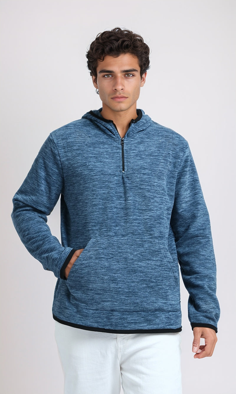 O201211 - Winter Long Sleeves Hoodie - Heather Blue