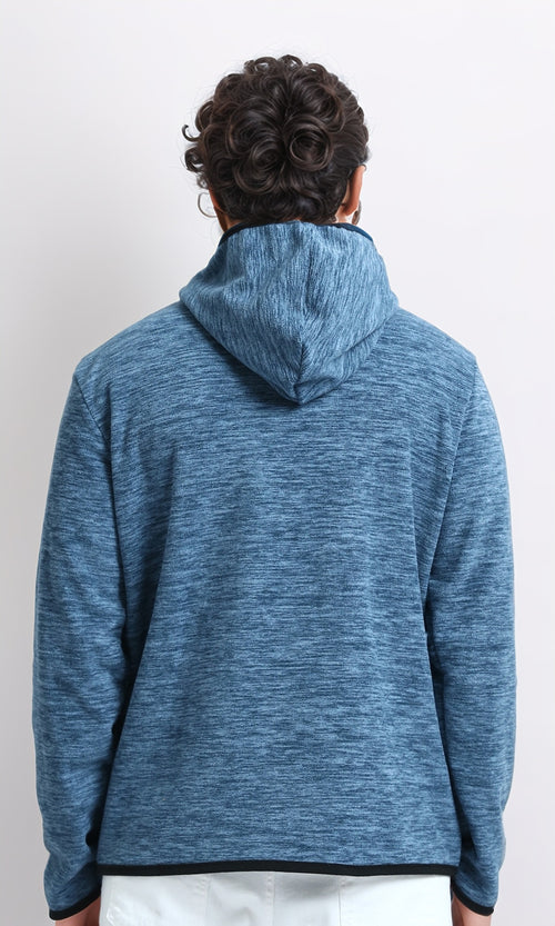 O201211 - Winter Long Sleeves Hoodie - Heather Blue