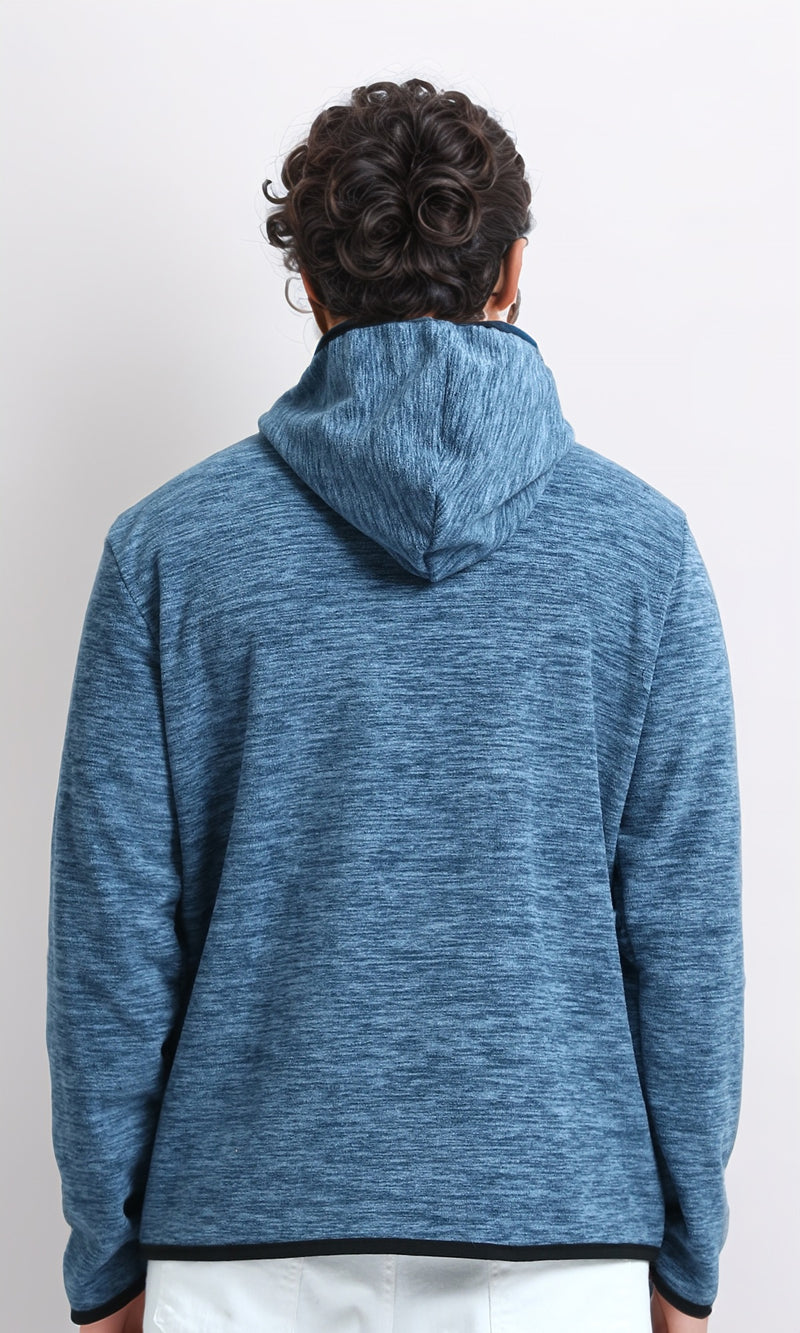 O201211 - Winter Long Sleeves Hoodie - Heather Blue