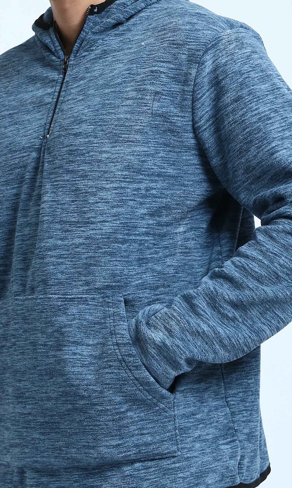 O201211 - Winter Long Sleeves Hoodie - Heather Blue