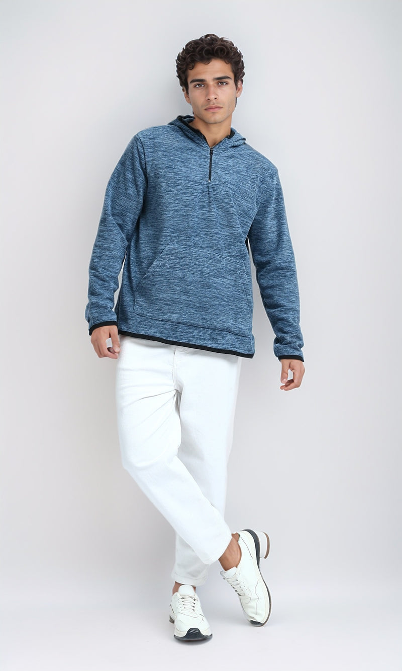 O201211 - Winter Long Sleeves Hoodie - Heather Blue