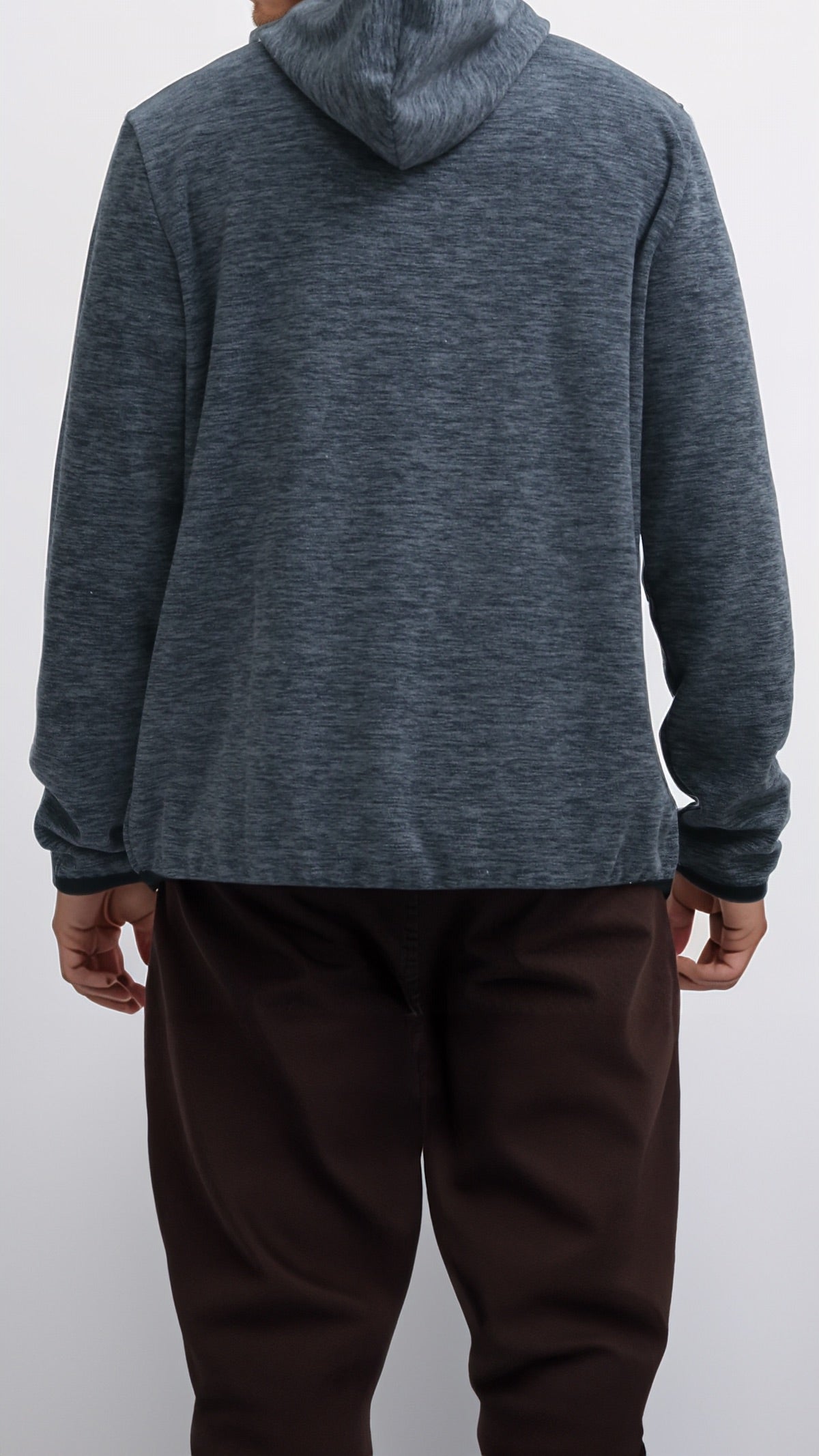 Heather Grey 1/2 Zip Regular Fit Fleece Hoodie - O201212