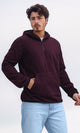 O201214 - Winter Long Sleeves Hoodie - Heather Dark Burgundy