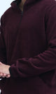 O201214 - Winter Long Sleeves Hoodie - Heather Dark Burgundy