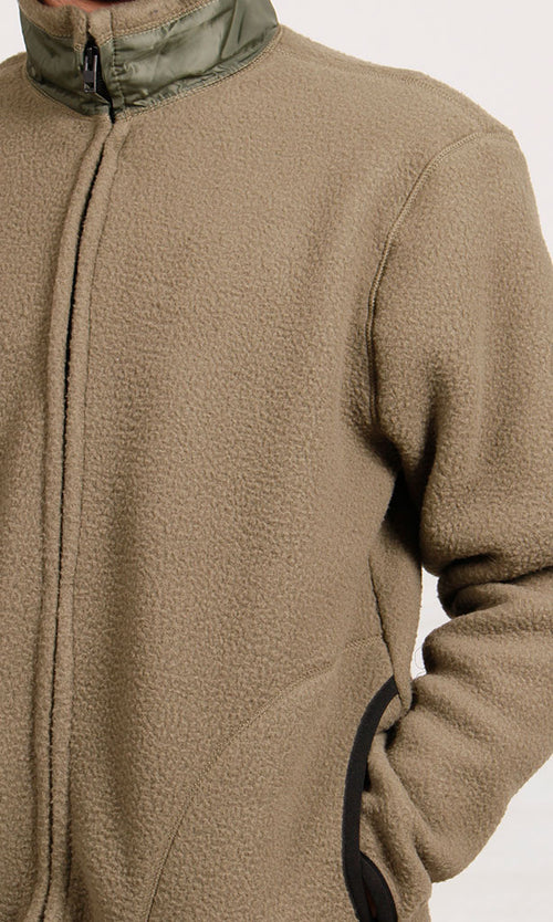 O201216-O201216 - Zip-Up Fleece Jacket - Olive