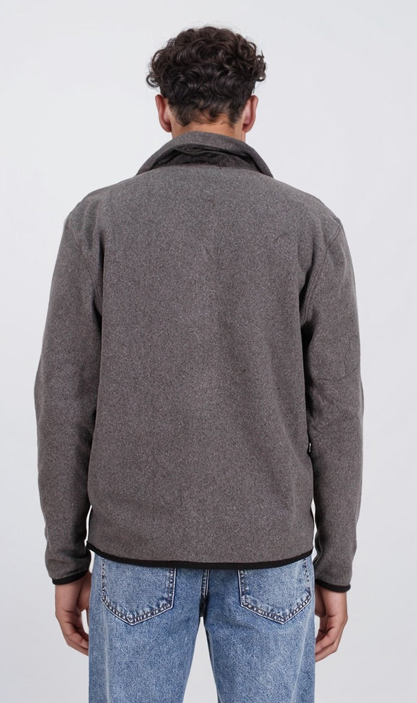 o201218 - Fleece Zipper Jacket - Charcoal Gray