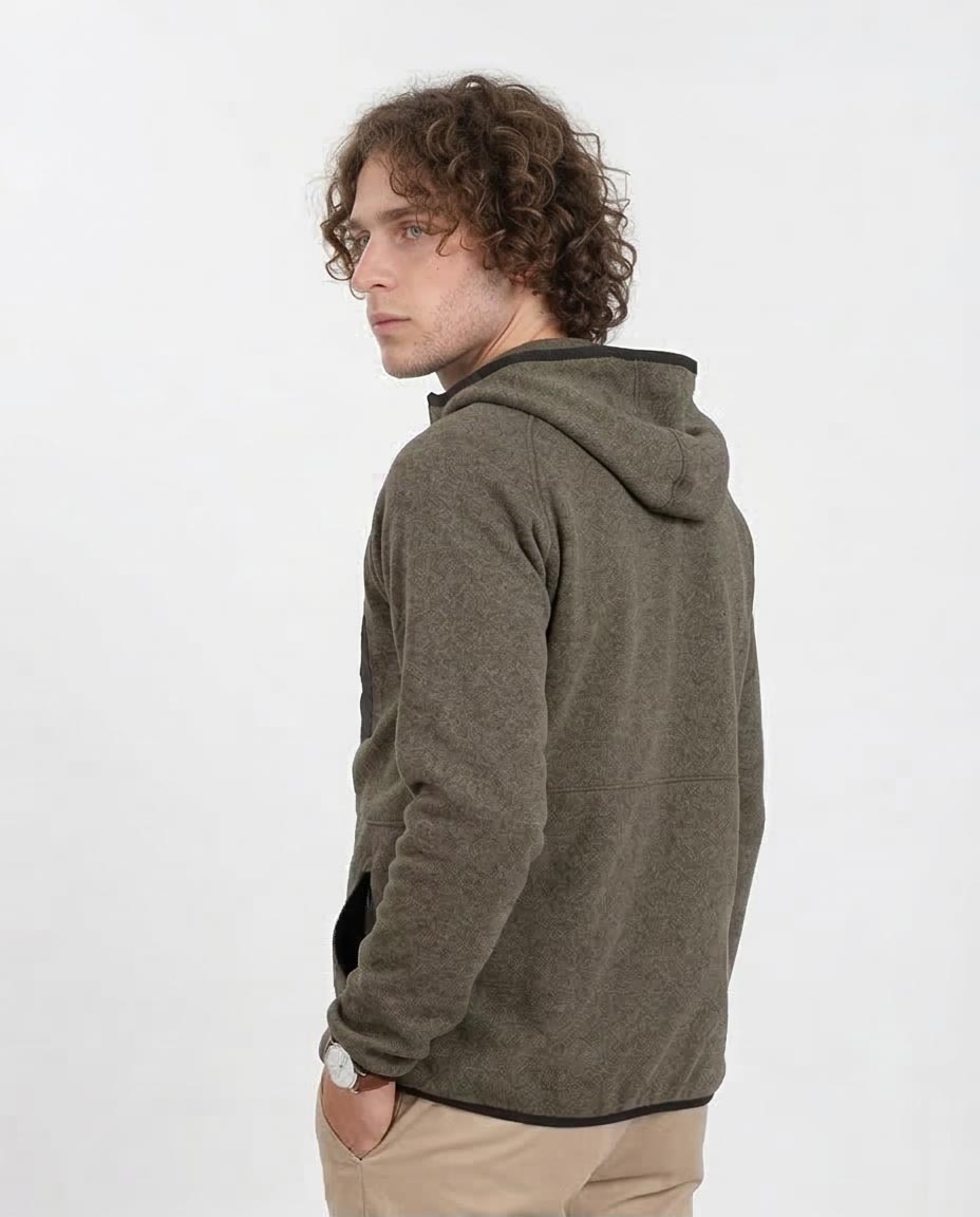 Men's Olive Moss Tech-Fleece Full-Zip Hoodie - O201219