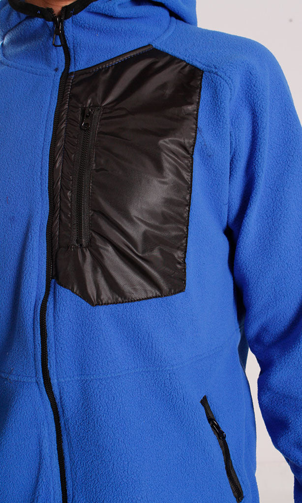 o201220-HOODED FLEECE JACKET - BLUE