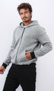 o201226 - Long Sleeves Winter Zipped Sweatshirt - Grey