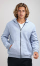O201227 Winter Full Sleeves Sky Blue Zipped Sweatshirt