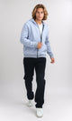 O201227 Winter Full Sleeves Sky Blue Zipped Sweatshirt