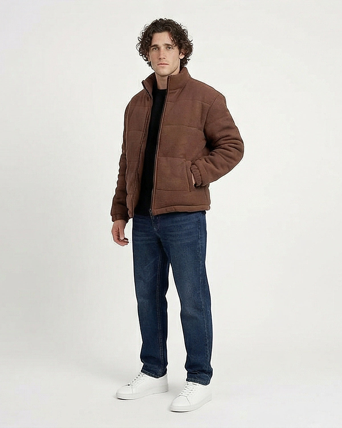Ravin Khaki Fleece Full-Zip Puffer Jacket - O201230