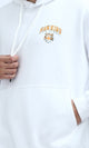 O201287 - Slip On Hoodie with Front & Back Print - White