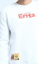 O201288 - Round Neck Printed ''Enta'' Sweatshirt - White