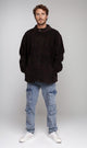 O201295-O201295 - Fleece Snap-Up Jacket - Chocolate Brown