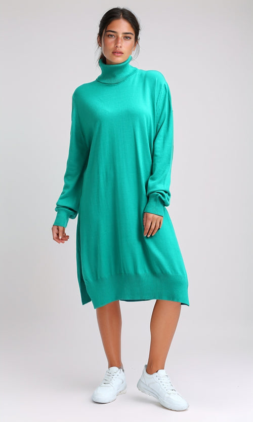 O201300 - Slip On Long Sleeves Knitted Pullover - Green