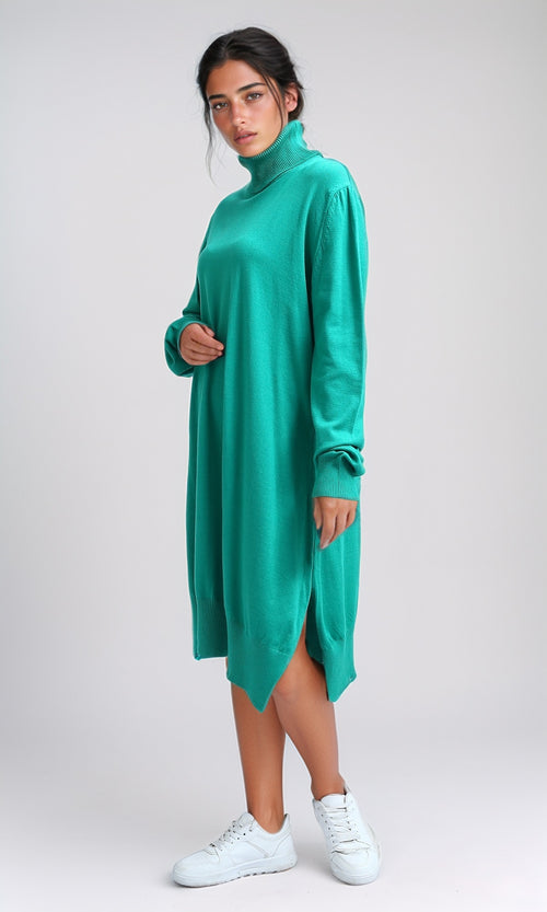 O201300 - Slip On Long Sleeves Knitted Pullover - Green