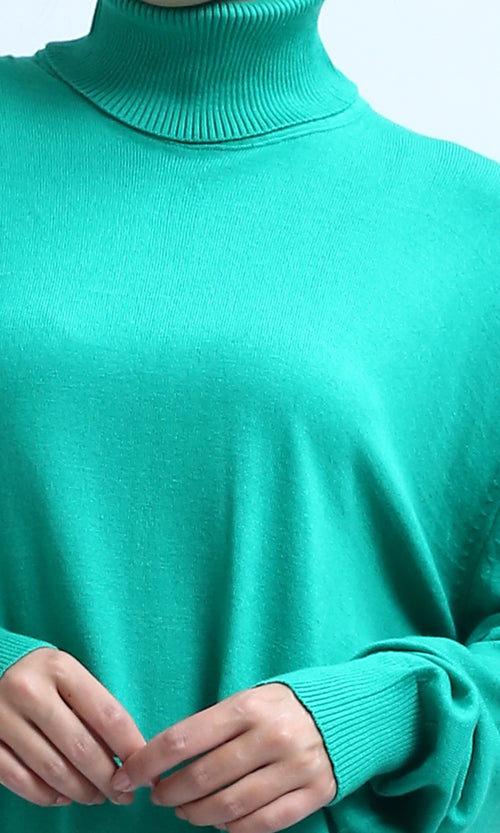 O201300 - Slip On Long Sleeves Knitted Pullover - Green