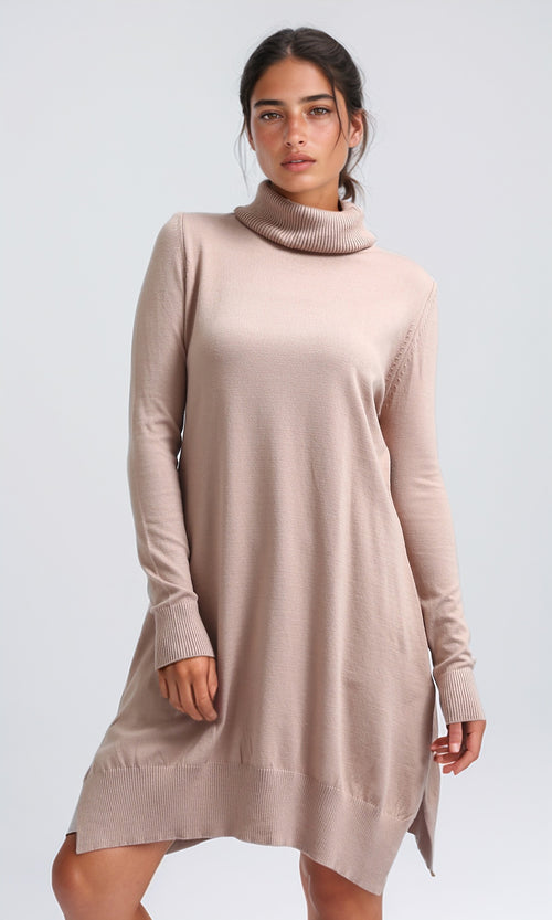O201306 - Long Sleeve Slip On Pullover - Beige