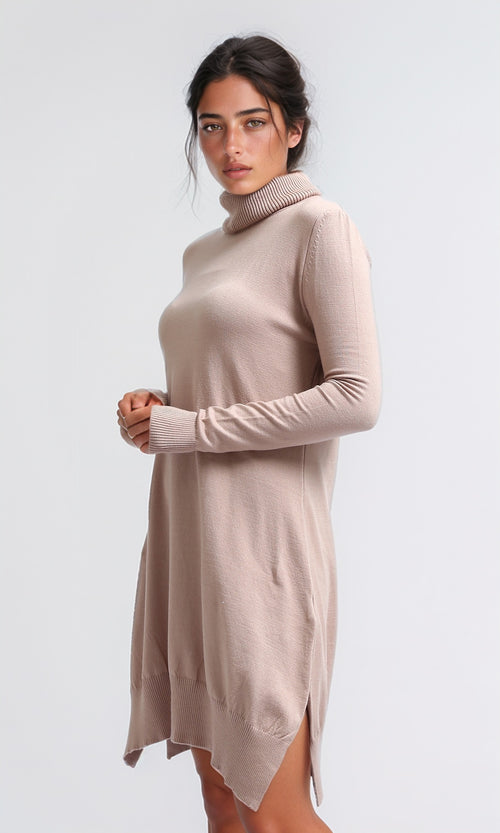 O201306 - Long Sleeve Slip On Pullover - Beige