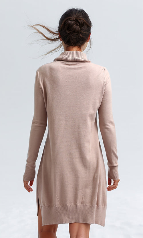 O201306 - Long Sleeve Slip On Pullover - Beige