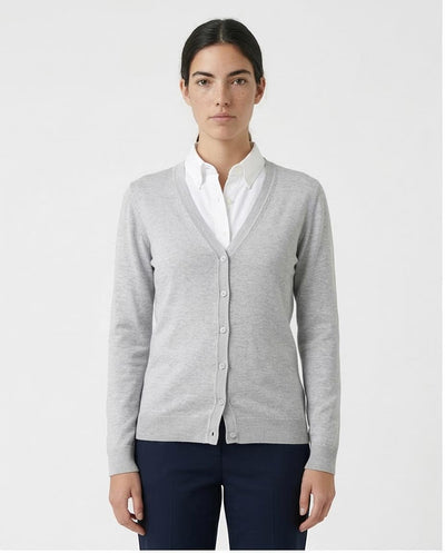 Ravin Essential V-Neck Button-Down Cardigan - Grey - O201318