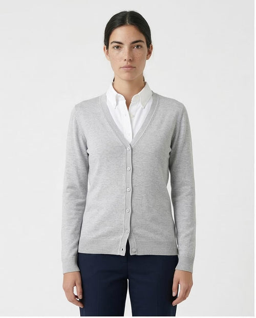Ravin Essential V-Neck Button-Down Cardigan - Grey - O201318