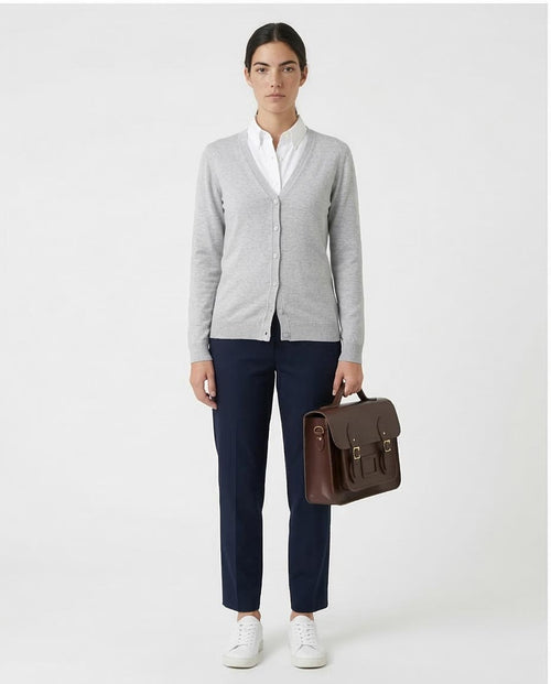 Ravin Essential V-Neck Button-Down Cardigan - Grey - O201318