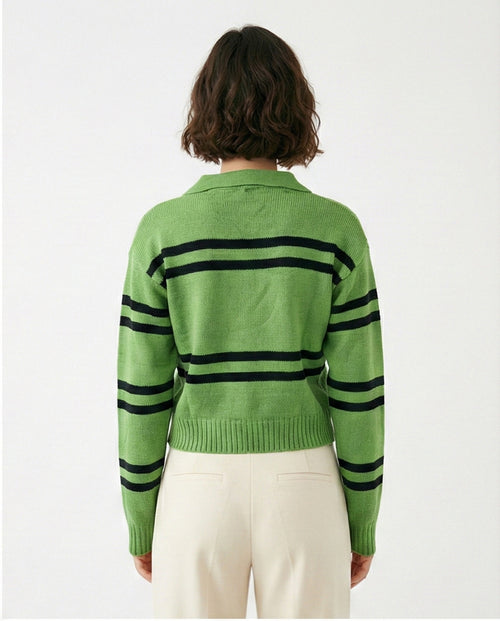 O201334 - Acrylic Beach Graphic T-Shirt – Navy Blue