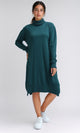 O201336 - Turtle Neck Knitted Pullover - Dark Green