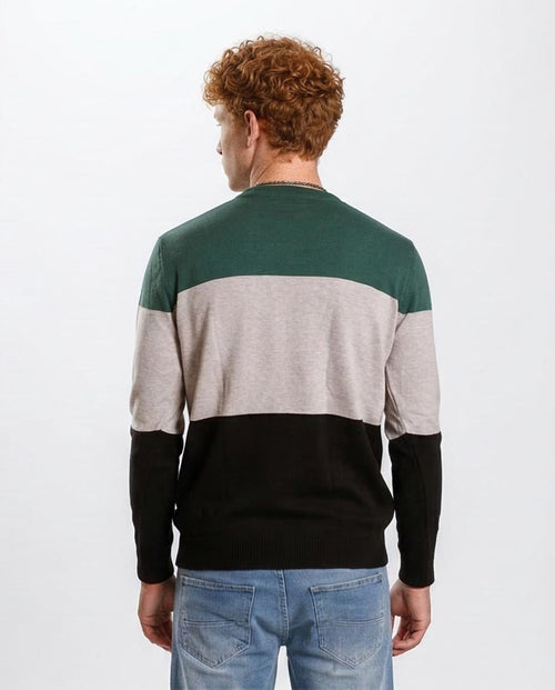 Ravin Men’s Color-Block Trio Knit Crewneck - o201338