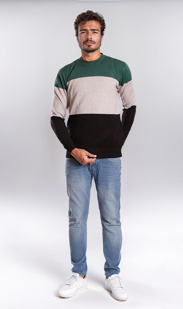 o201338-COLORBLOCK KNIT SWEATER - MULTICOLOR