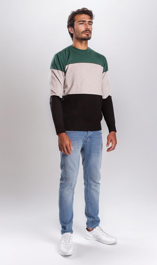 o201338-COLORBLOCK KNIT SWEATER - MULTICOLOR