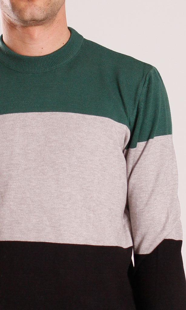 o201338-COLORBLOCK KNIT SWEATER - MULTICOLOR