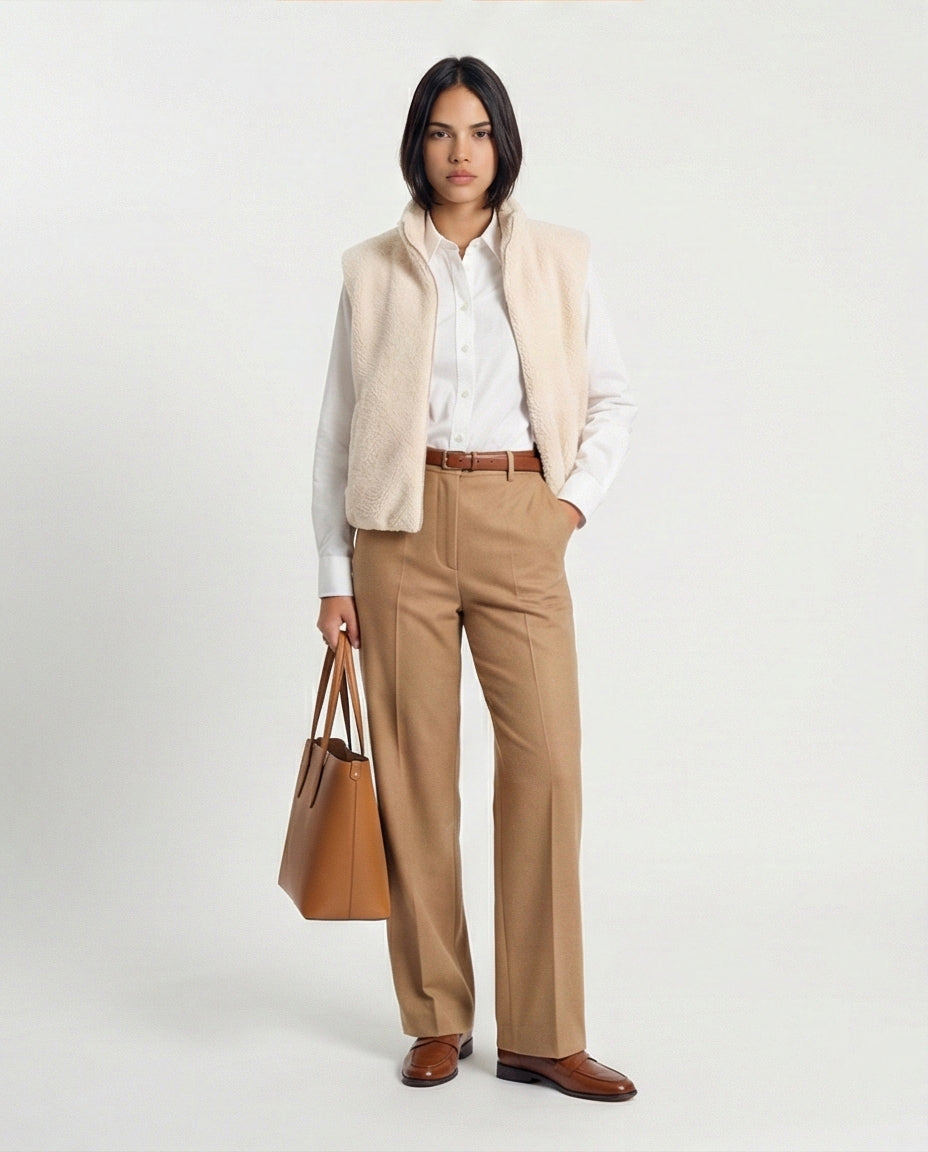 o201377-SHERPA VEST - CREAM