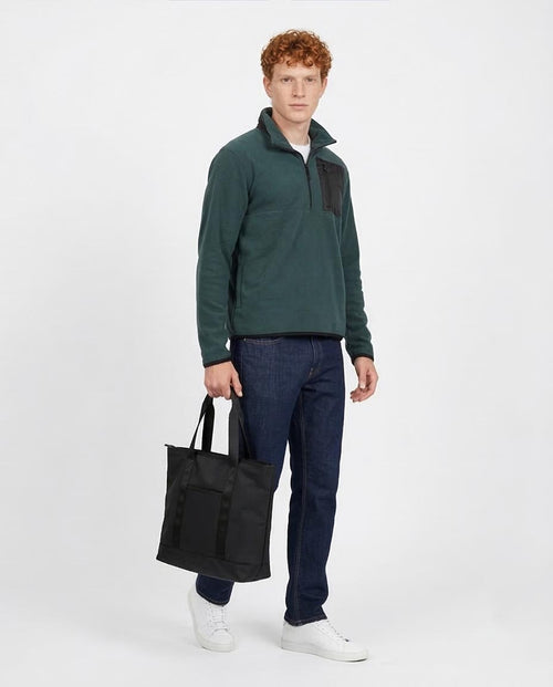 avin Men's Forest Green Fleece Half-Zip Pullover – Technical Utility Pocket- O201928