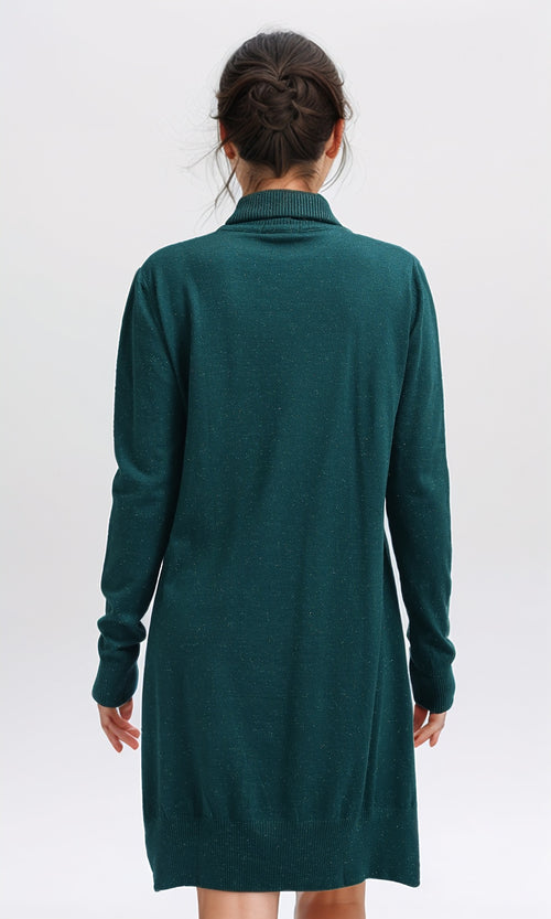 O201950 - Glittery Long Sleeves Pullover - Dark Green