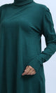 O201950 - Glittery Long Sleeves Pullover - Dark Green