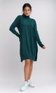 O201950 - Glittery Long Sleeves Pullover - Dark Green